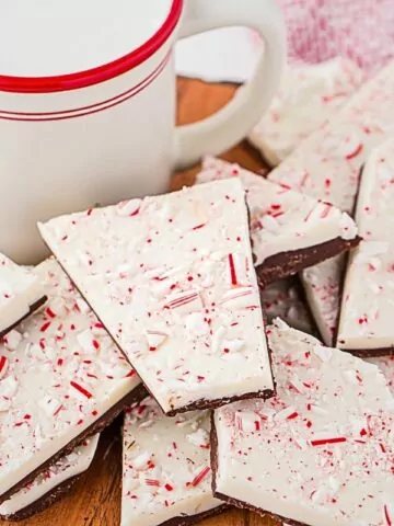 peppermint bark no cutting board for MSN.