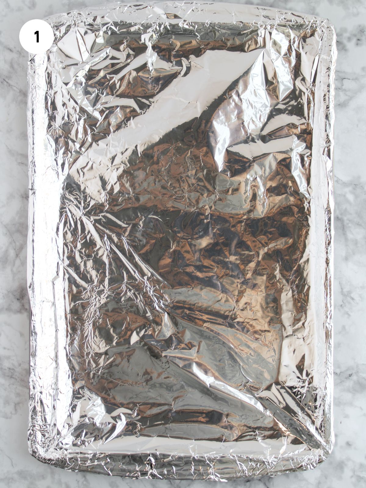 pan covered in foil