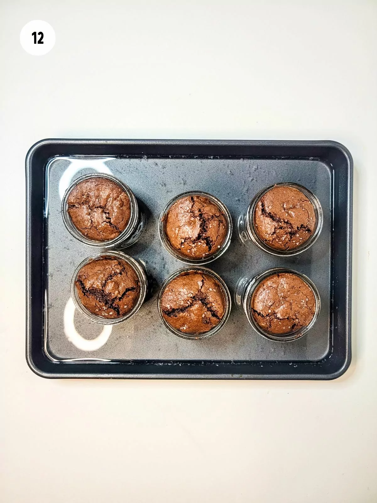 baked brownies in jars