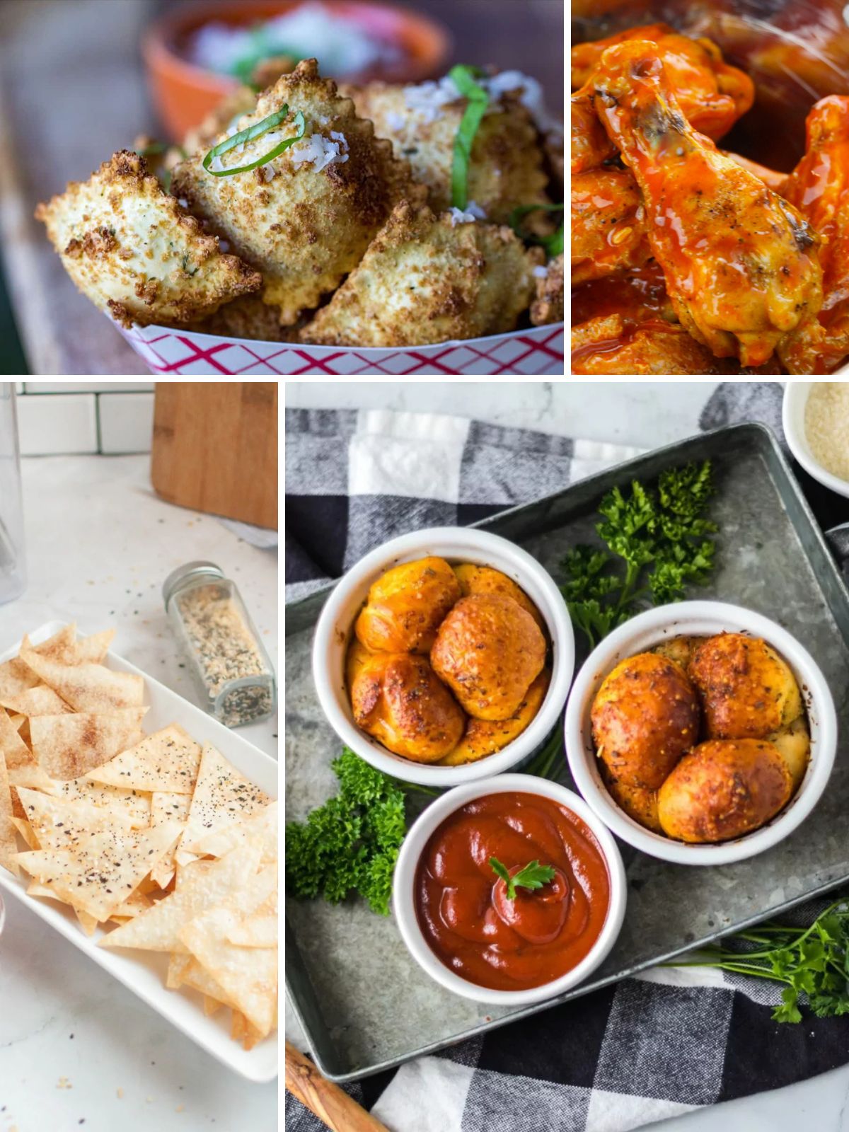 collage of Air Fryer Game Day Recipes