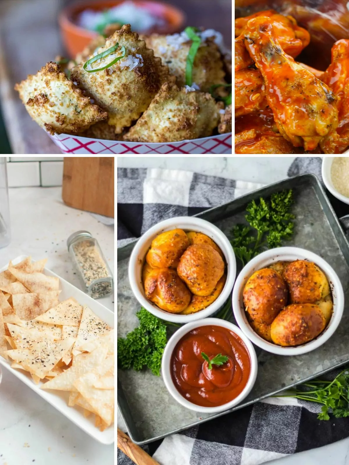 collage of Air Fryer Game Day Recipes