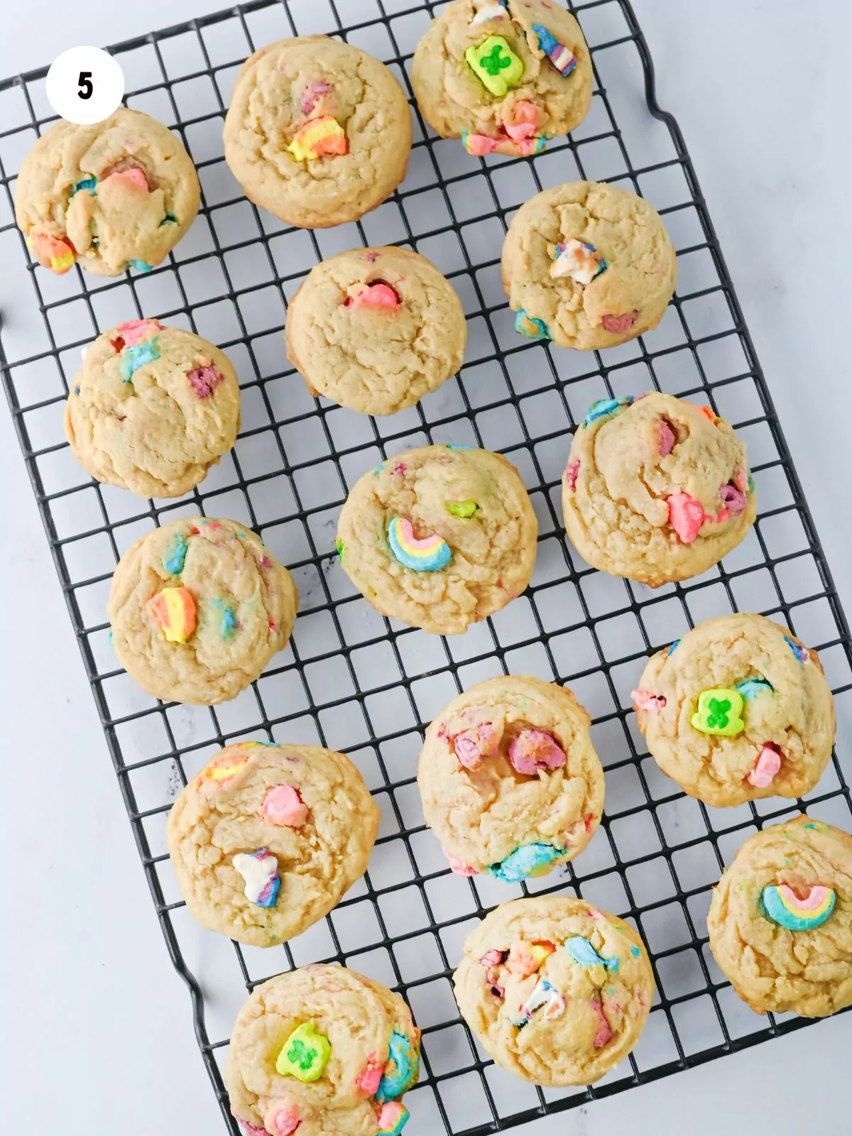 Magical Marshmallow Cookies on cooling rack