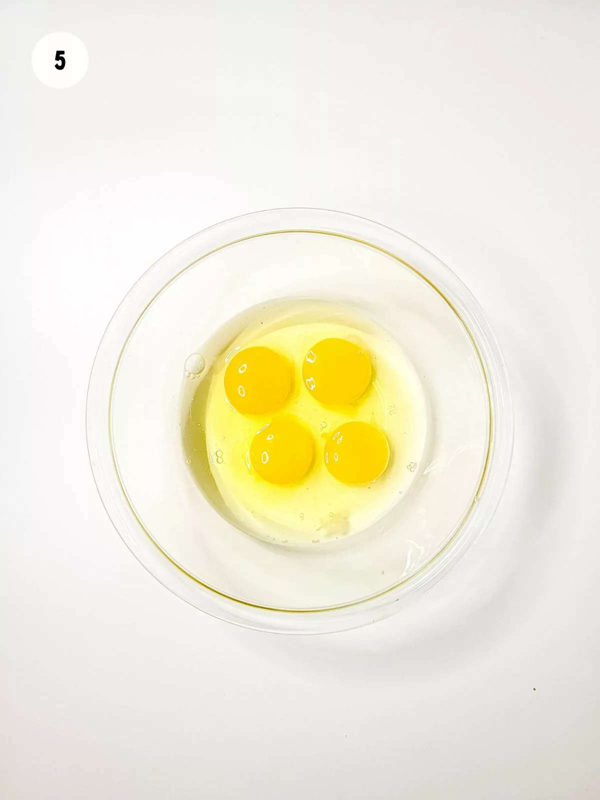 eggs in separate bowl