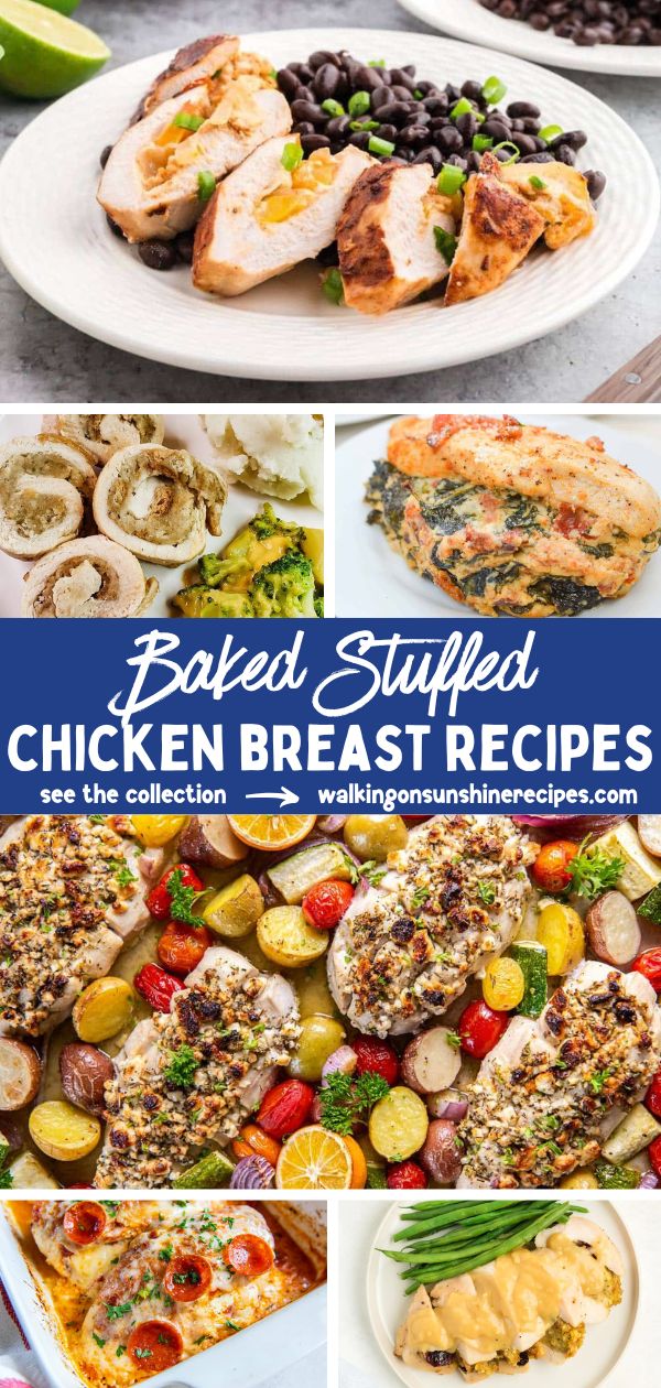 Baked Stuffed Chicken Breast Recipes pin