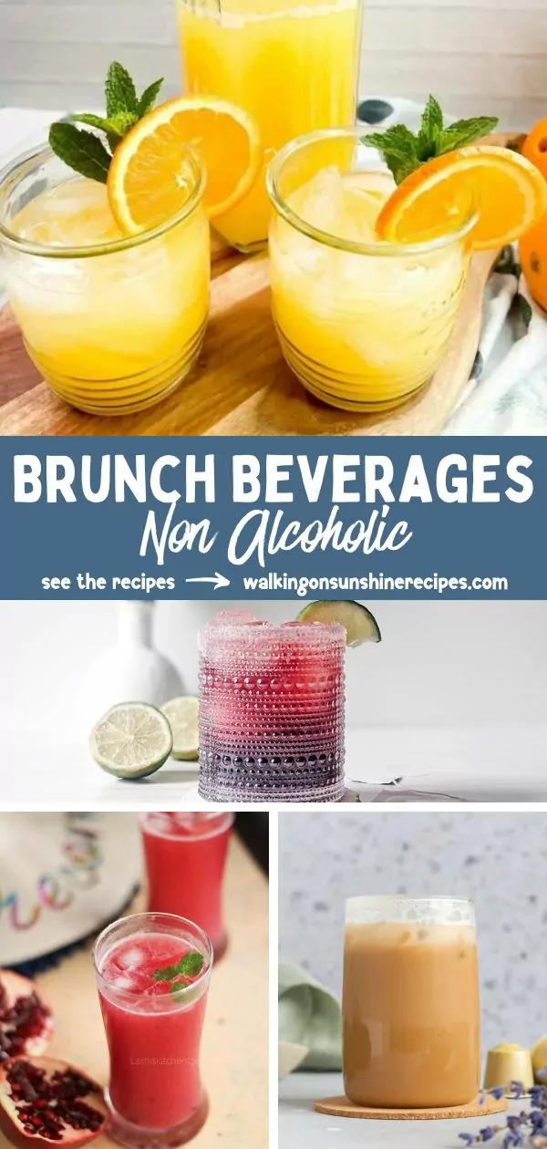 Brunch Beverages Non Alcoholic collage pin