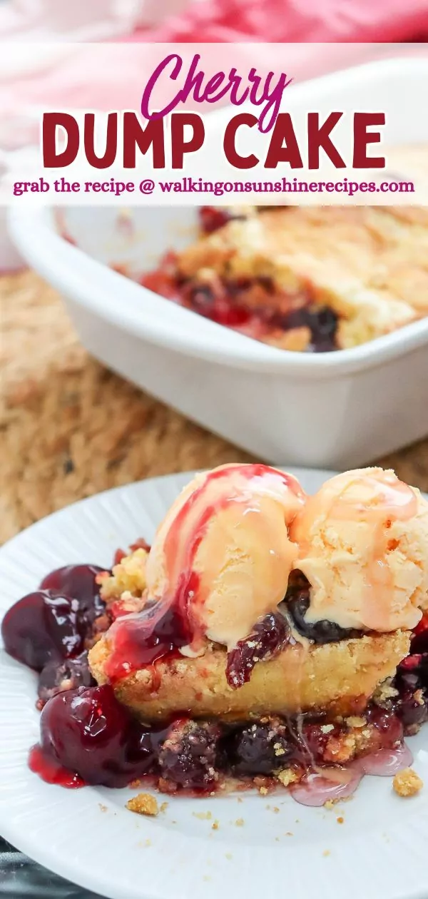 Cherry Dump Cake Recipe Pin