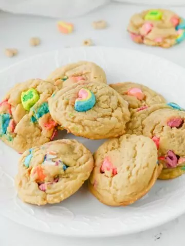 Magical Marshmallow Cookies on a white plate