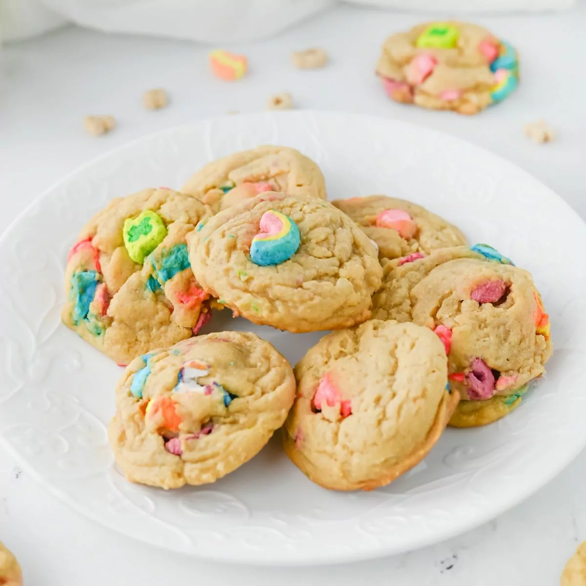 Magical Marshmallow Cookies on a white plate