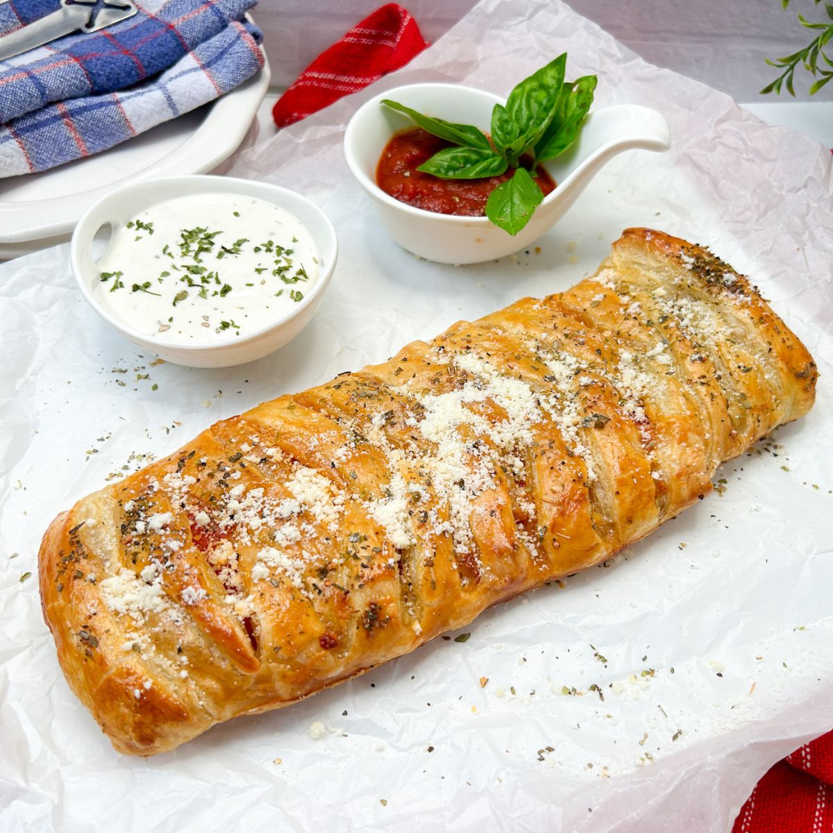 Puff Pastry Pizza Braid