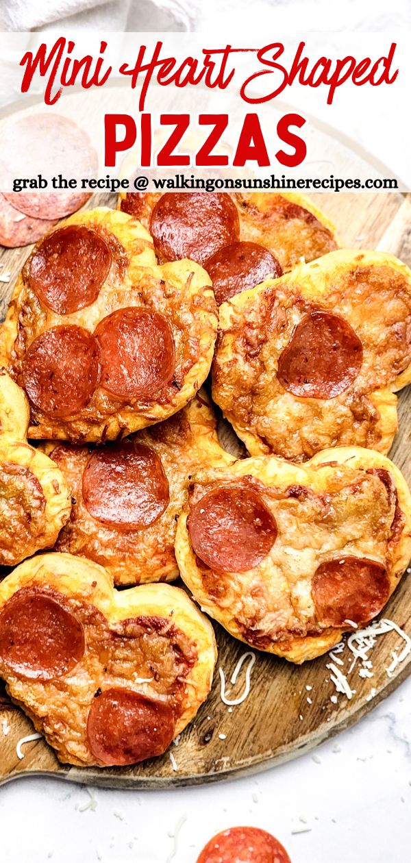 Mini Heart Shaped Pizzas pin