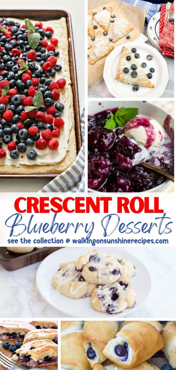 crescent roll blueberry desserts pin