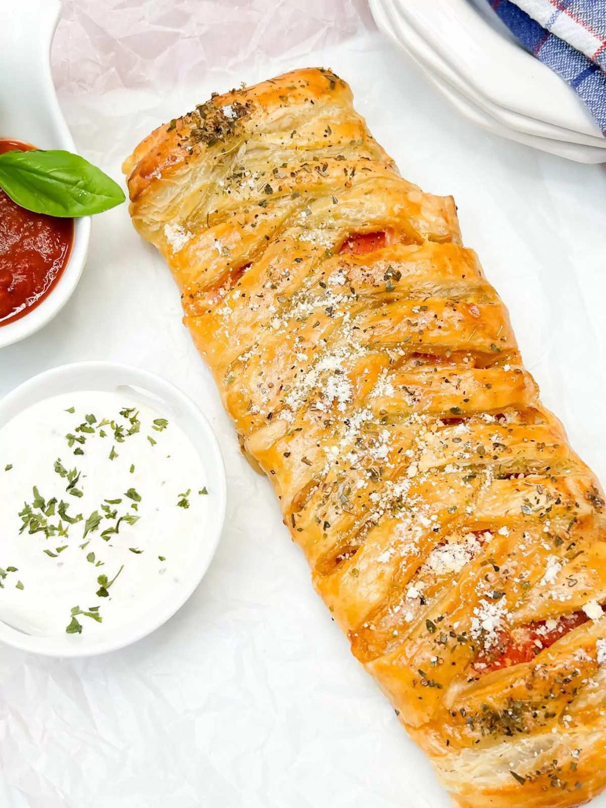 Puff Pastry Pizza Braid