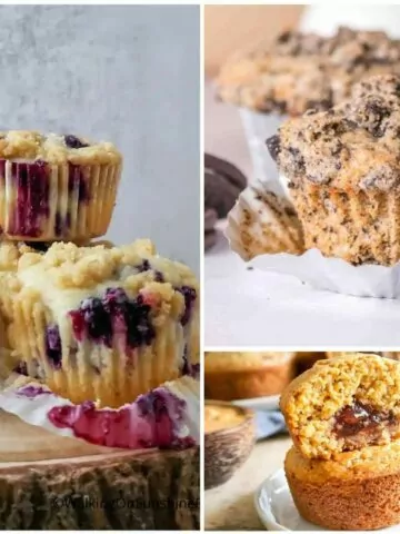 3 different muffin recipes.