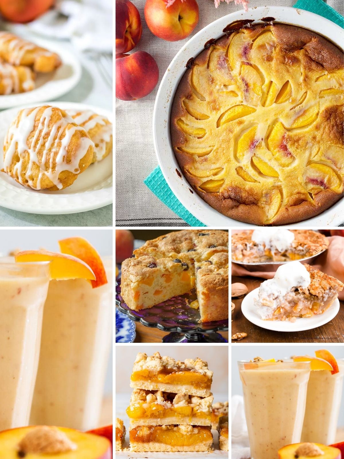 a collection of recipes made with fresh peaches.