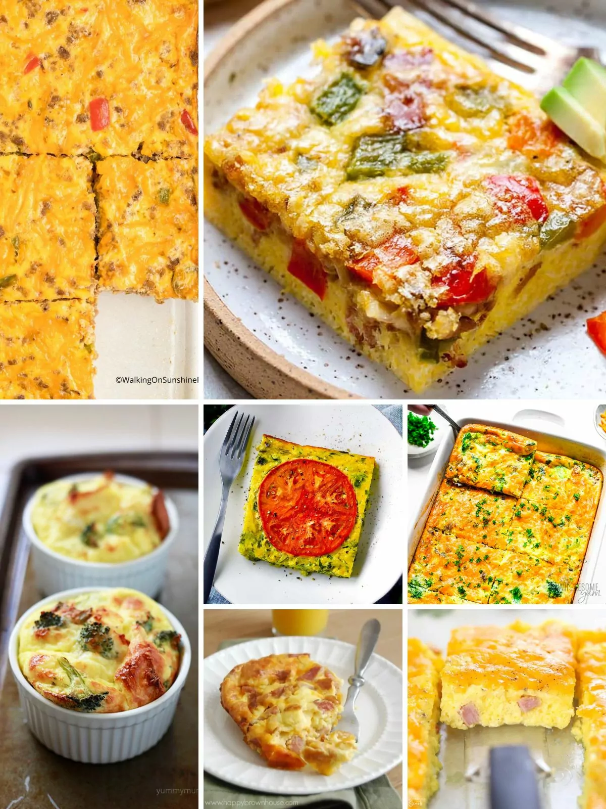 collage of Egg Casseroles for Easter Brunch