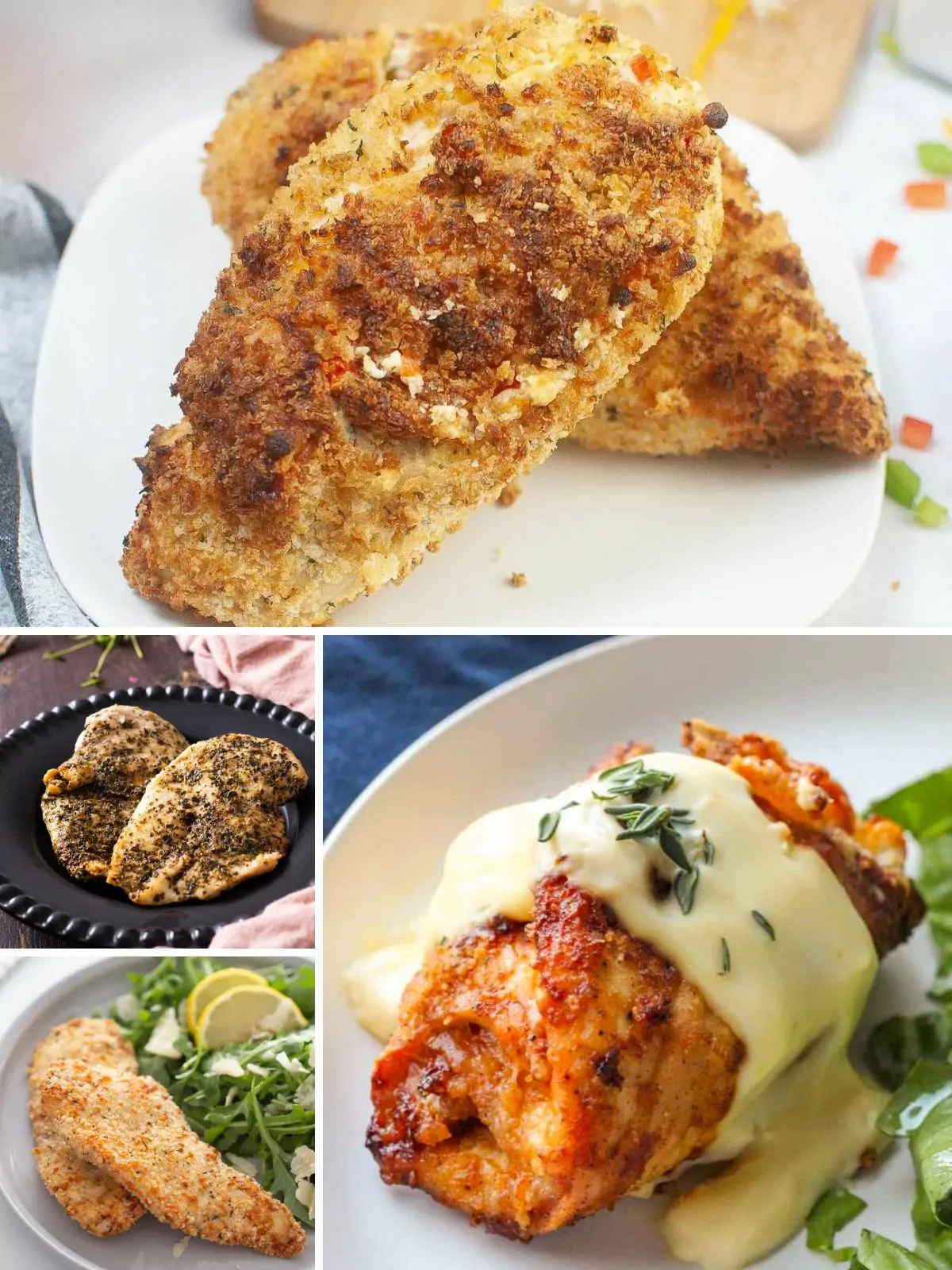 collage of Air Fryer Chicken Breast Recipes