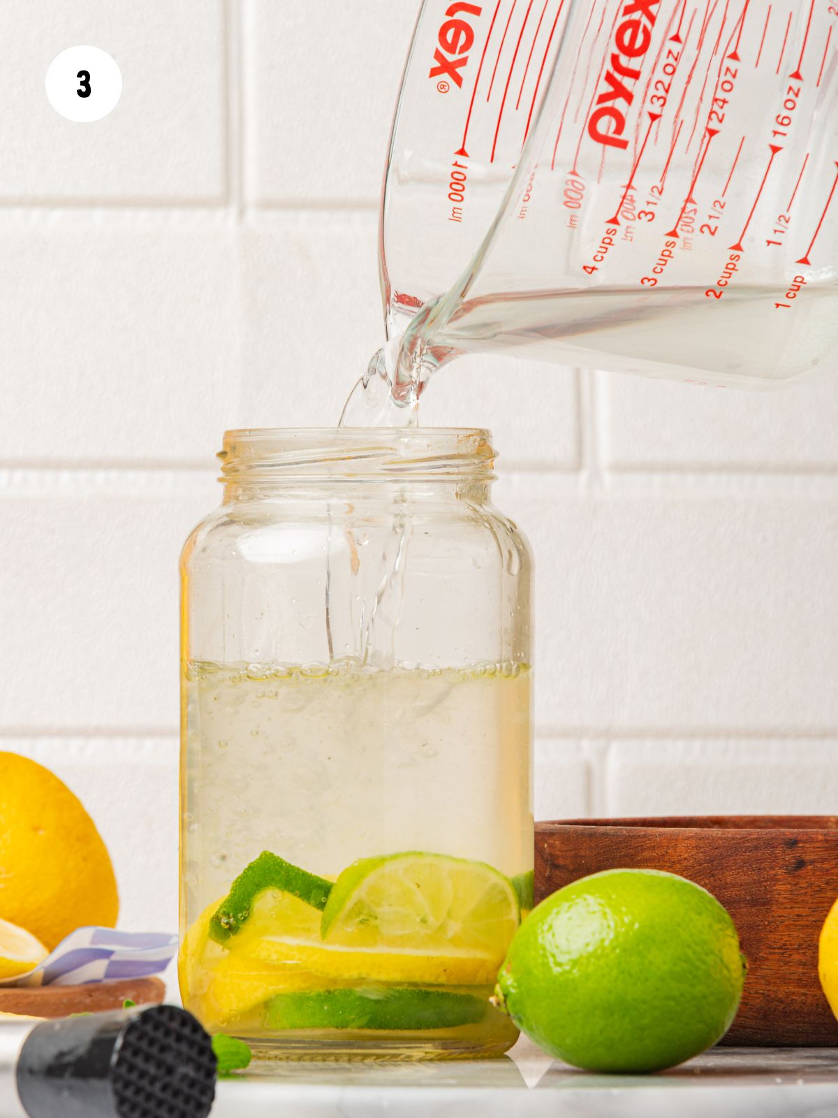 water added to jar
