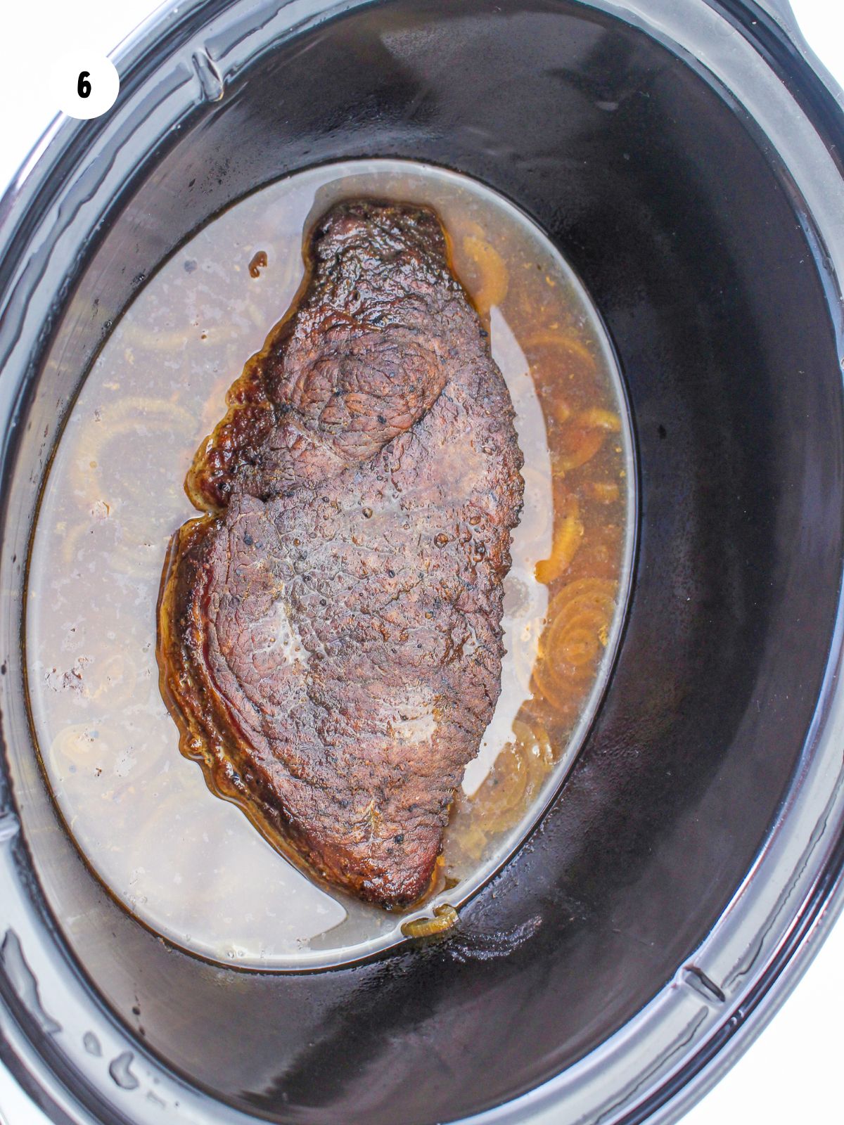 red wine vinegar over steak in the crock pot