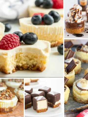 Mini Cheesecake Dessert Recipes square collage