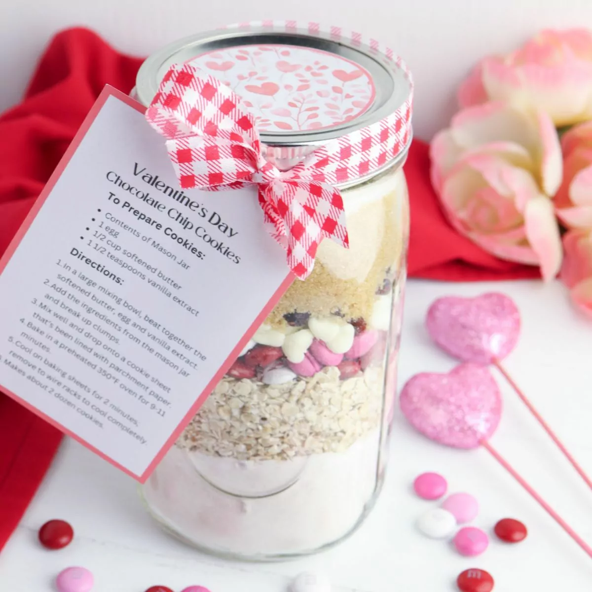 Valentine's Day Cookie Mix in a Jar