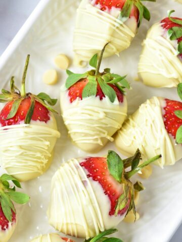 White Chocolate Covered Strawberries