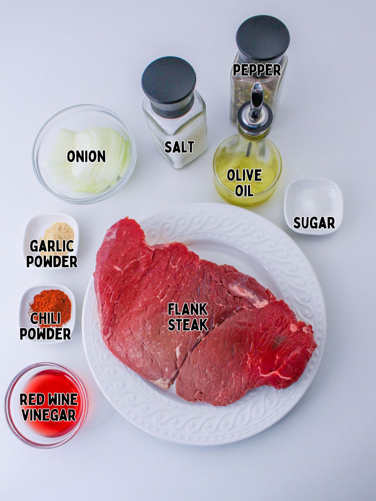 Ingredients for Crock Pot Flank Steak