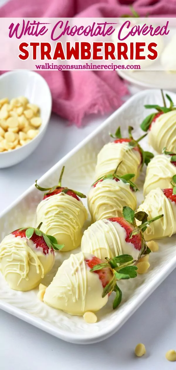 White Chocolate Covered Strawberries Pin