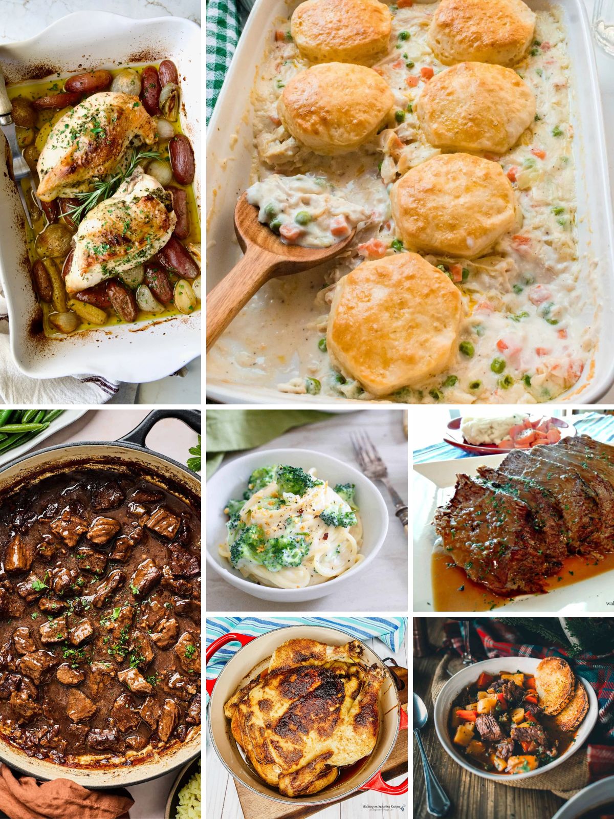 collage of Sunday Dinner Ideas