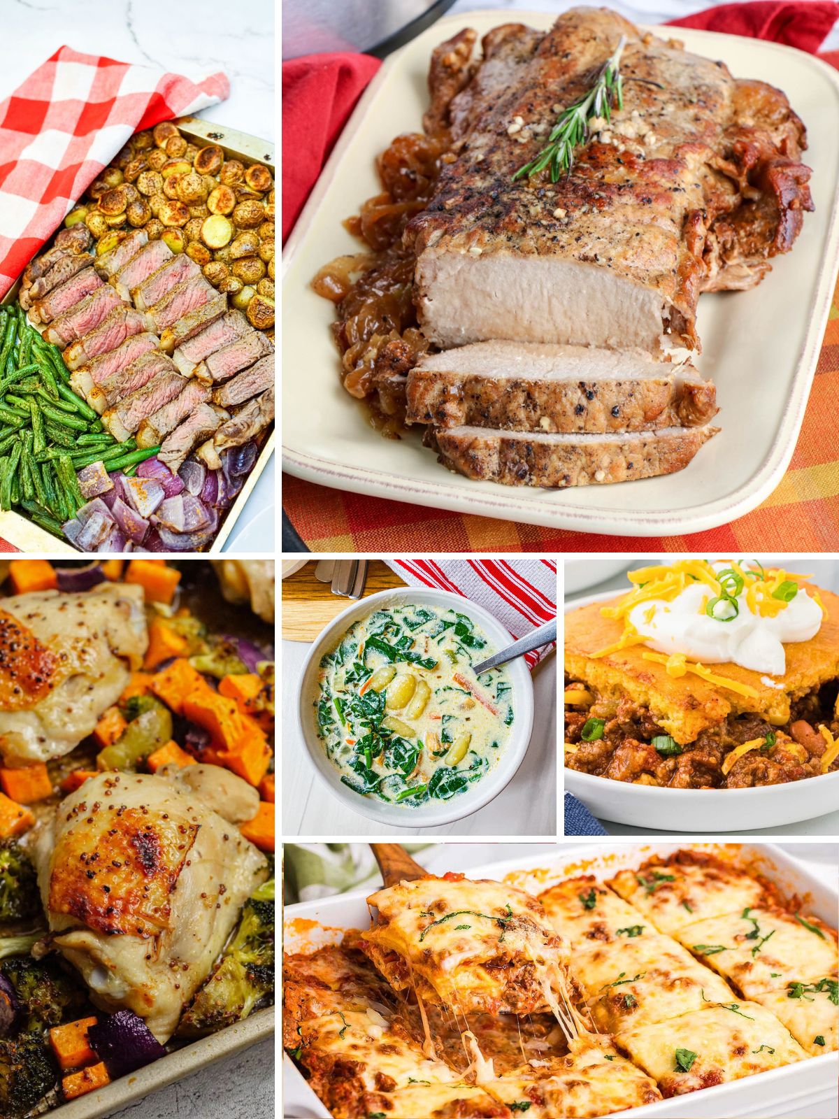 collage of more Sunday Dinner Ideas
