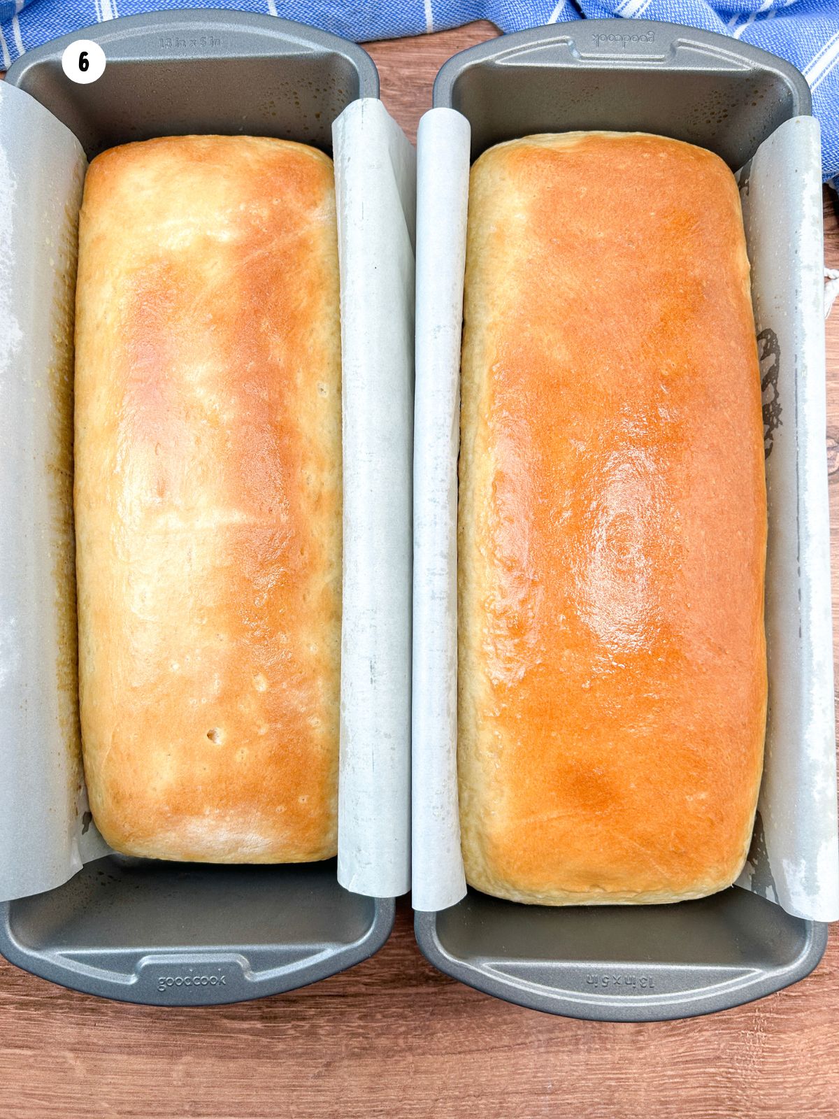 Baked Amish Sandwich Bread in loaf pans