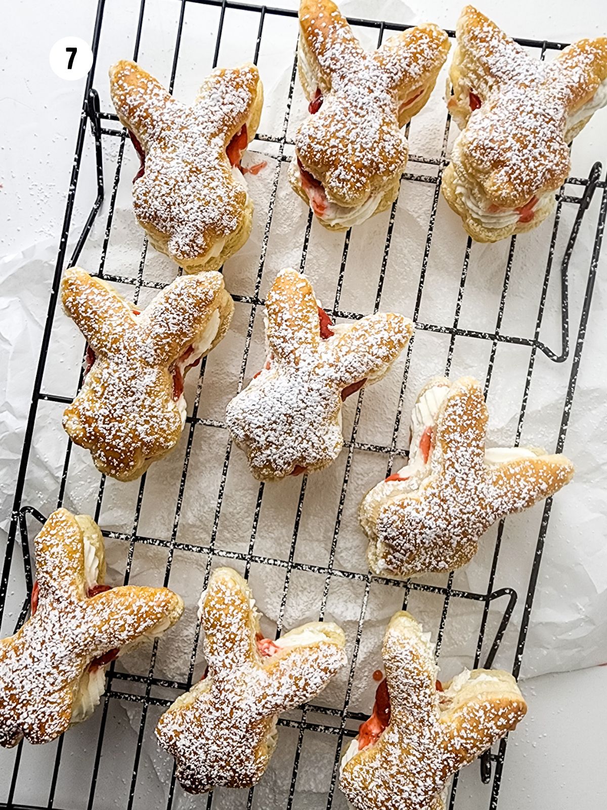 bunnies sprinkled with powdered sugar