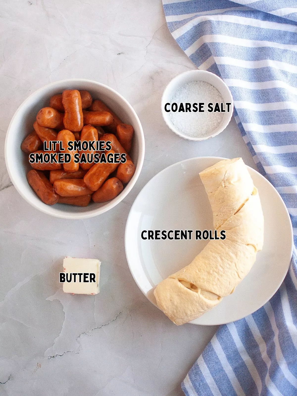 Ingredients for Pigs in a Blanket