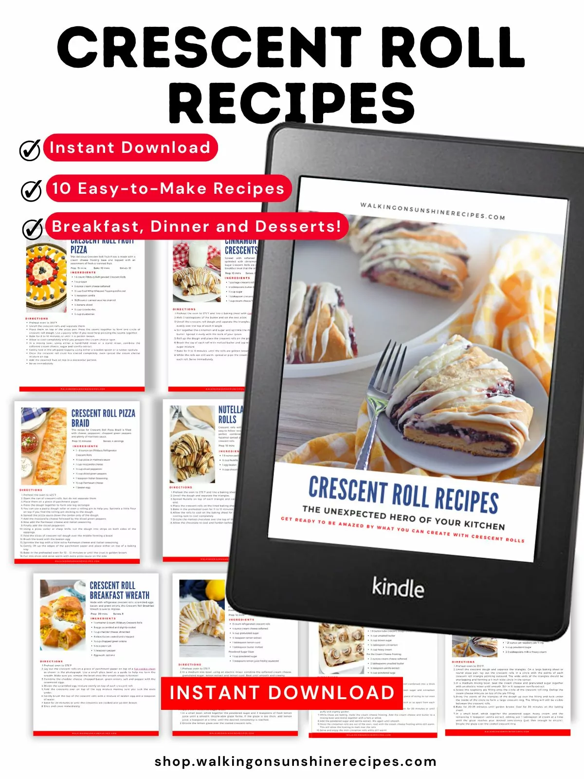 promo photo for Crescent Rolls ebook.