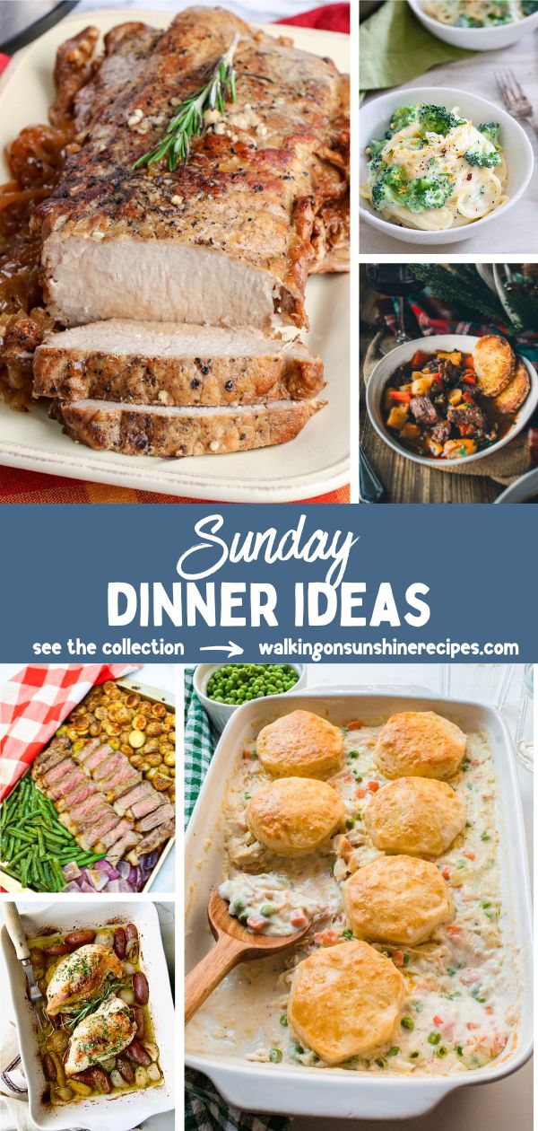 Sunday Dinner Ideas Pin