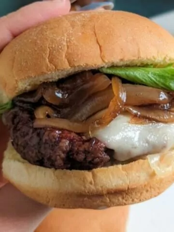 air fryer dinner ideas hamburger with onions MSN.