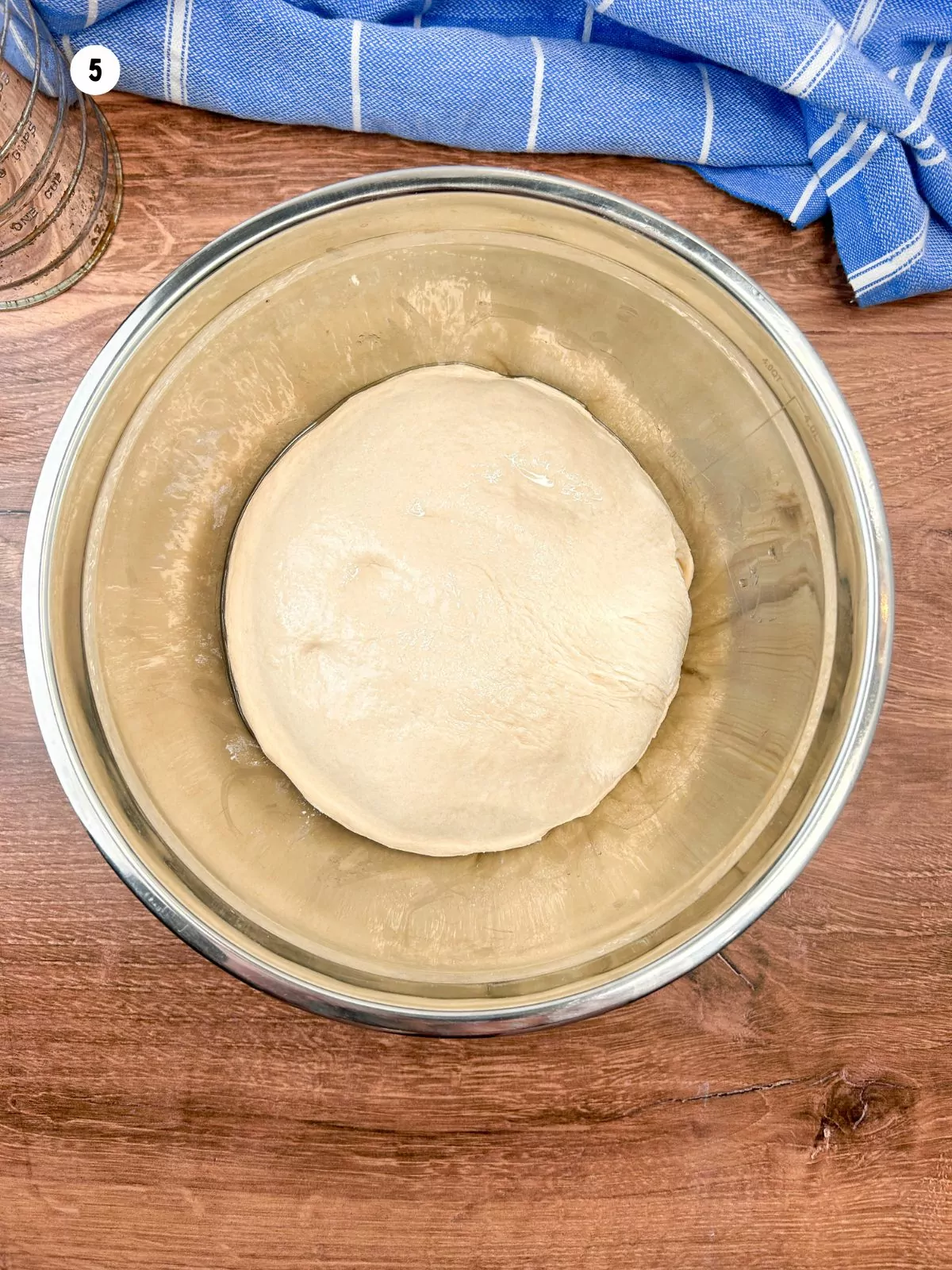 Add dough to a lightly greased bowl to double in size.