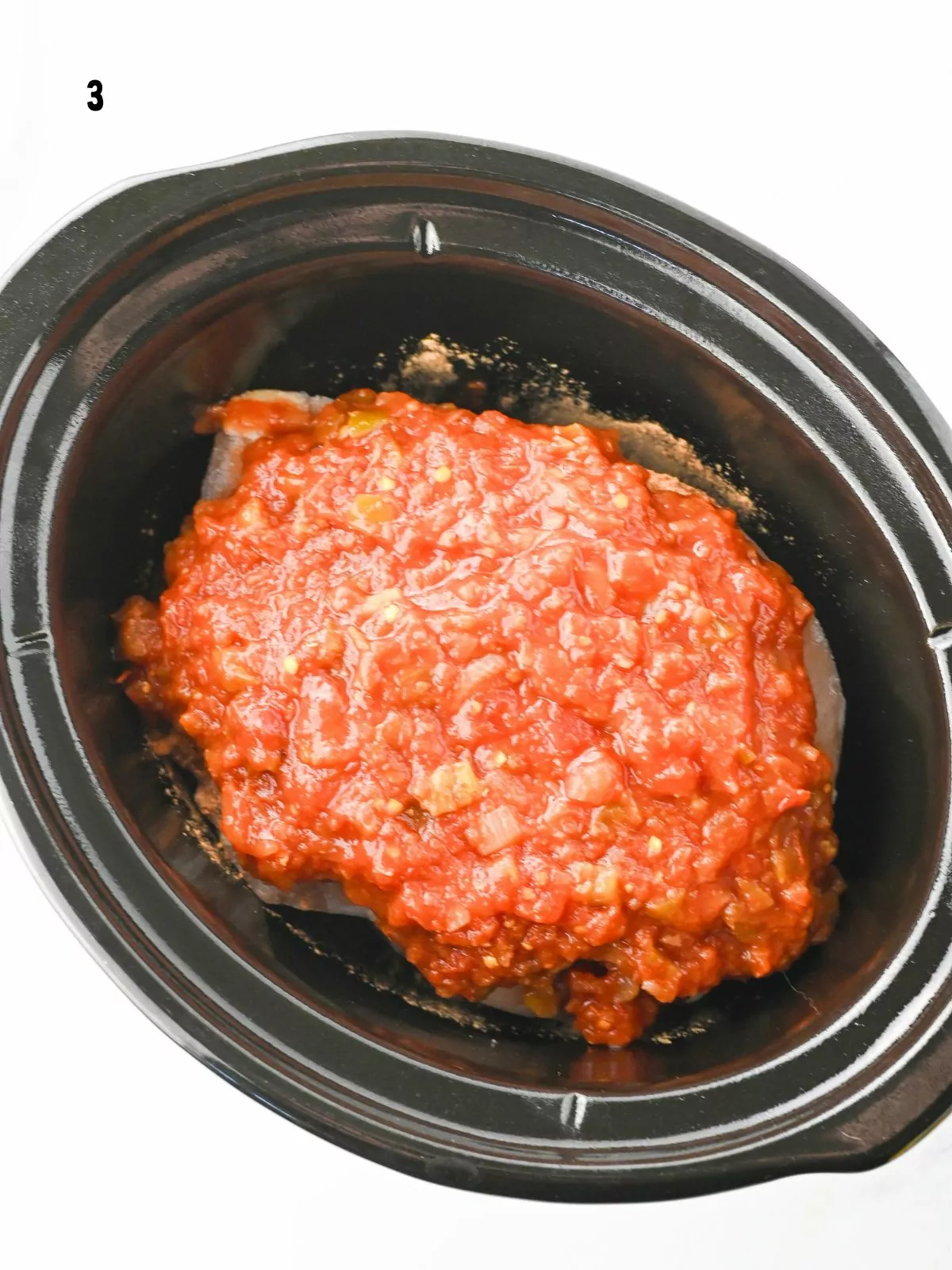 salsa added on top of the chicken