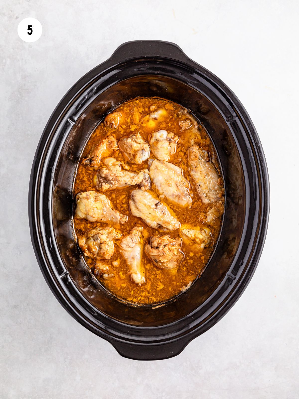 cooked wings in crock pot