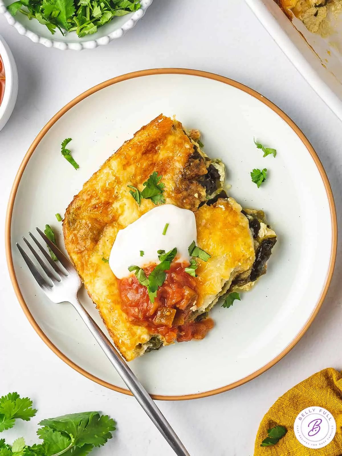 a plate of Chili Relleno Casserole