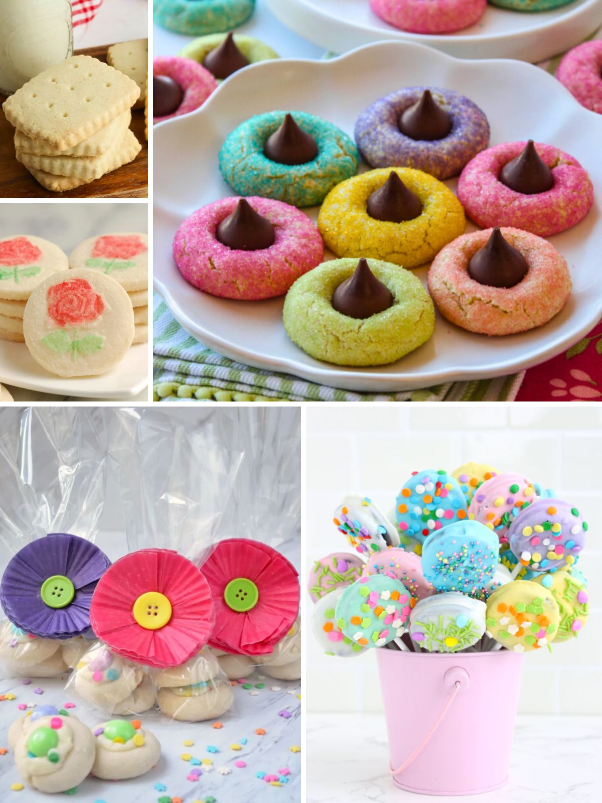 five different cookie recipes collage.
