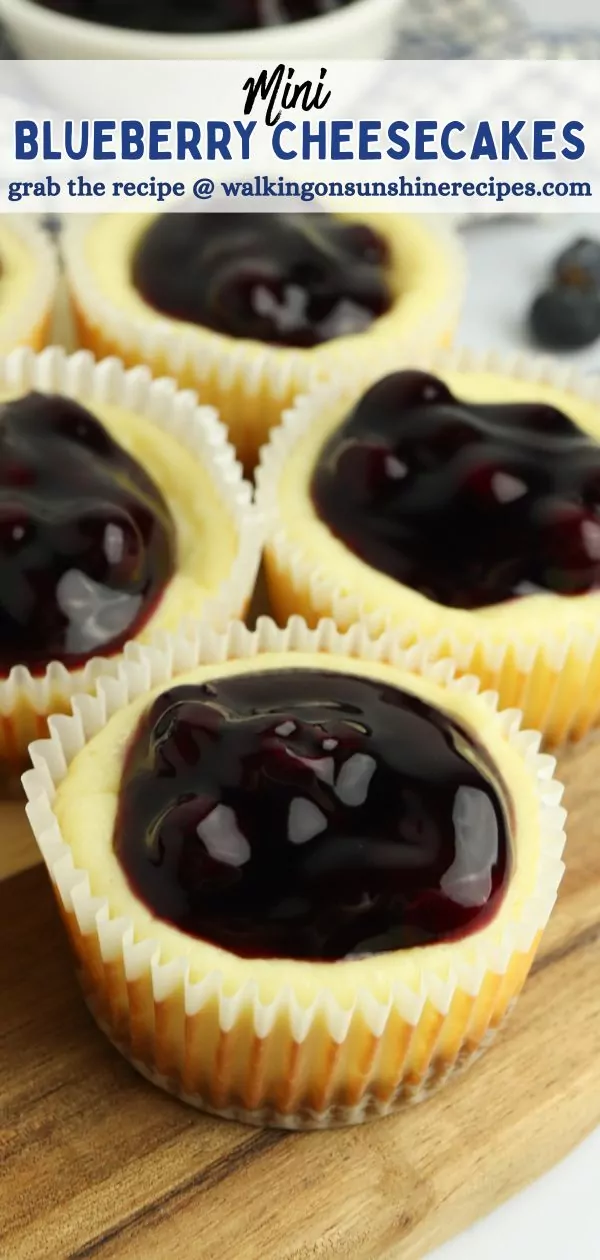 Mini Blueberry Cheesecakes Pin