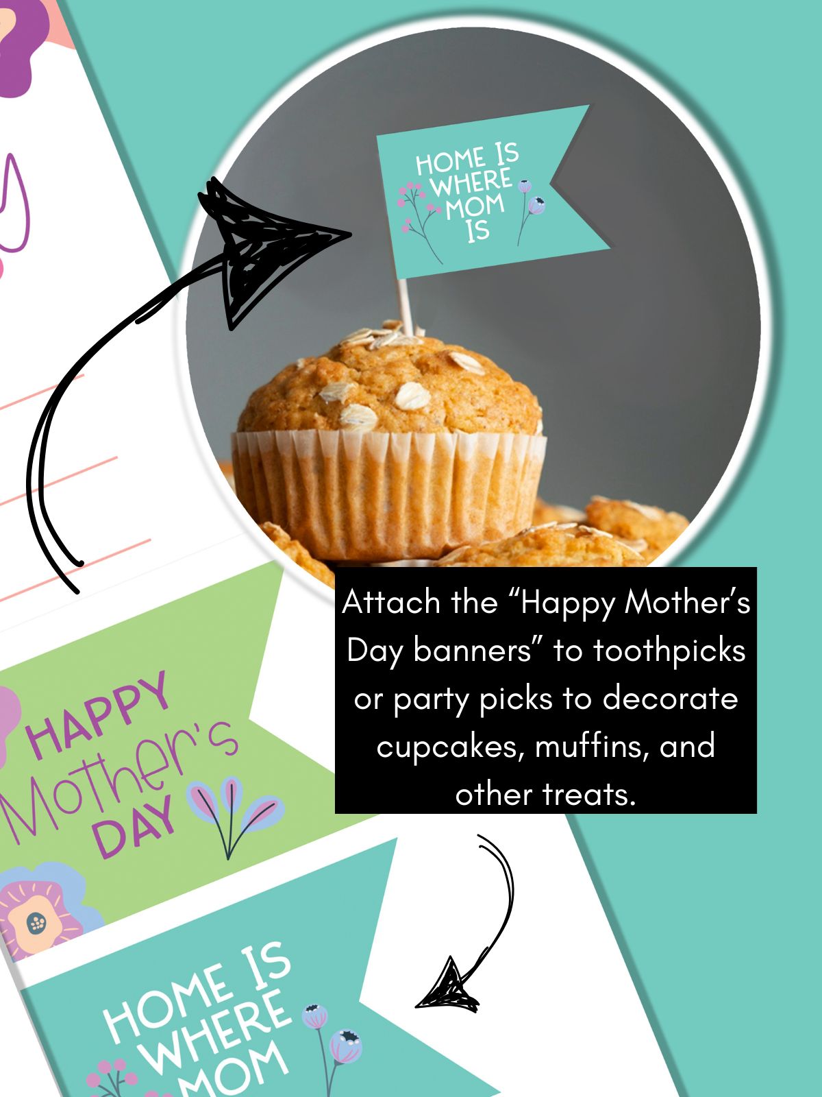instructions on how to use printable party banners.