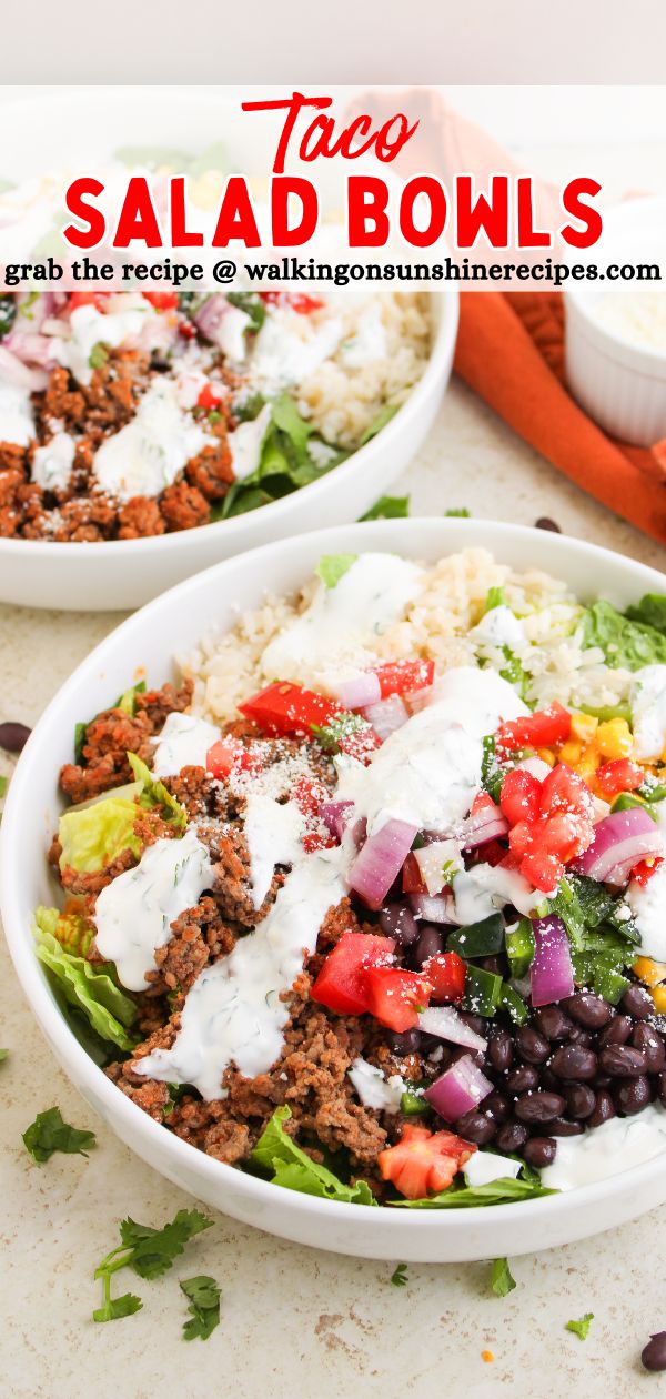 Taco Salad Bowls Recipe Pin