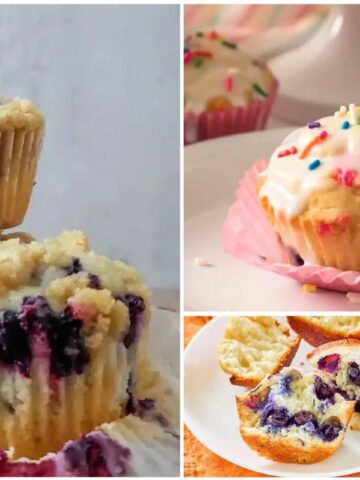 3 different muffin recipes to serve for Easter brunch.