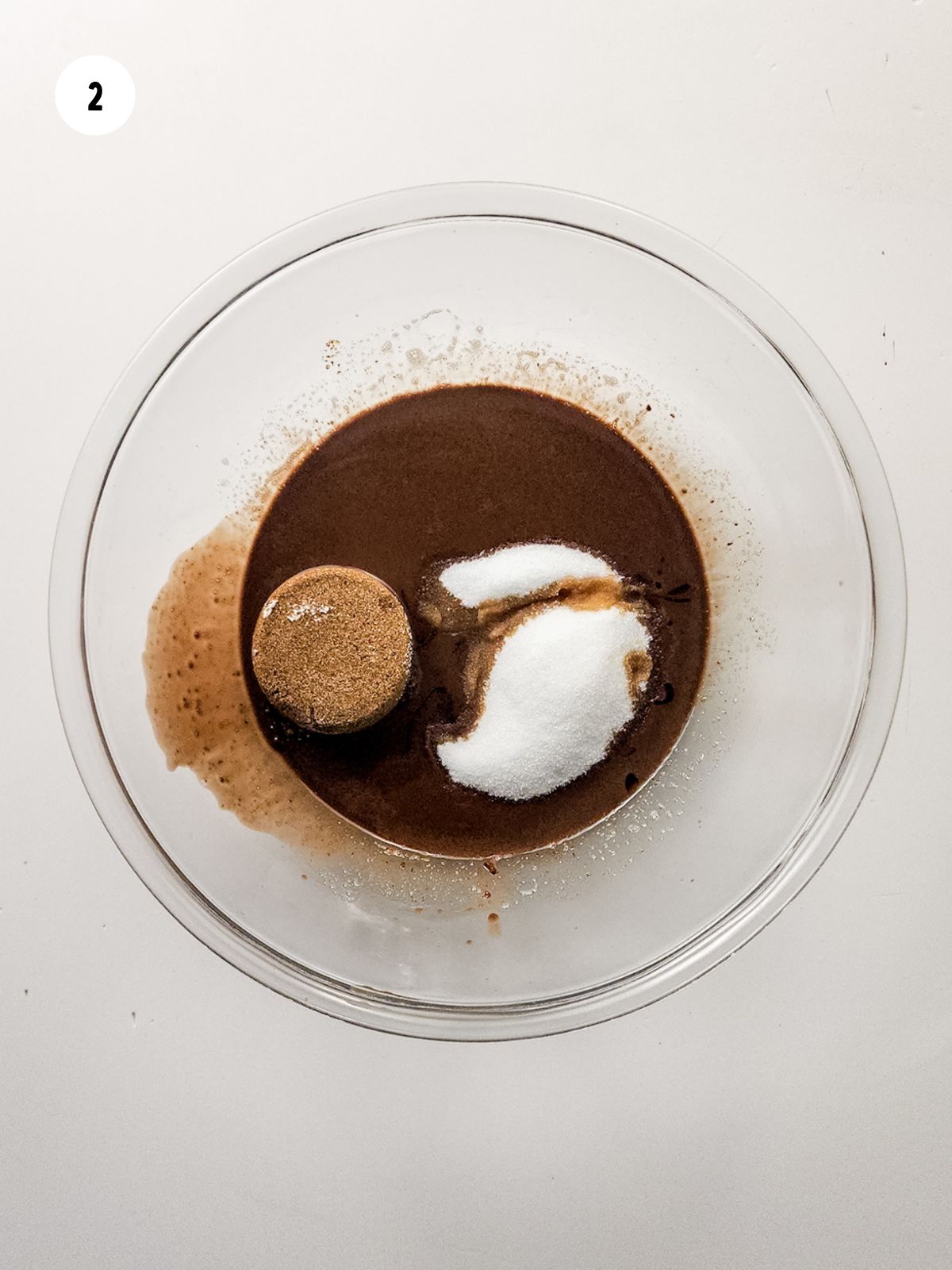 sugars added to the melted chocolate