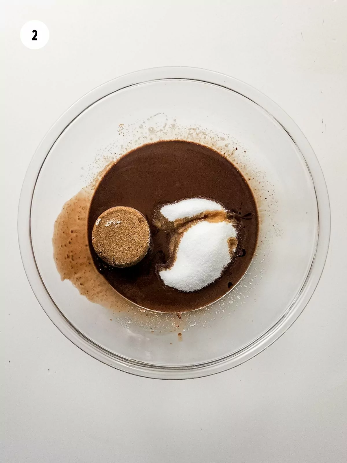 sugars added to the melted chocolate
