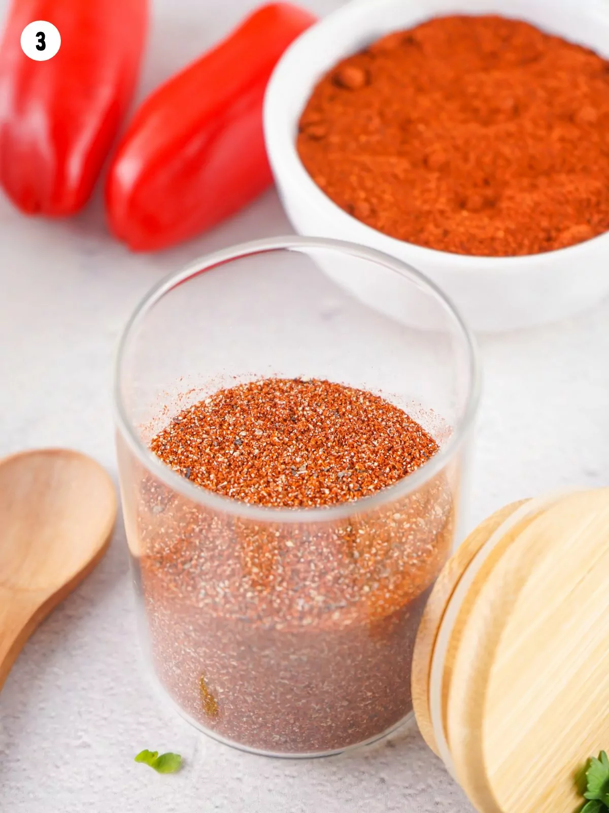 seasoning added to an air tight jar