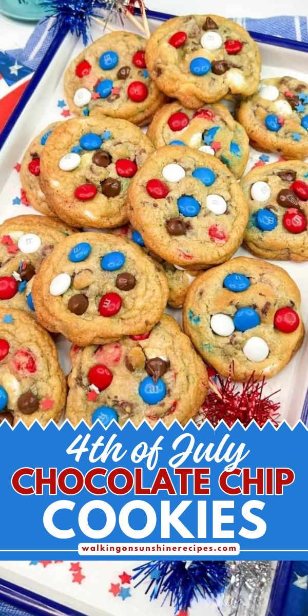 Patriotic Chocolate Chip Cookies.