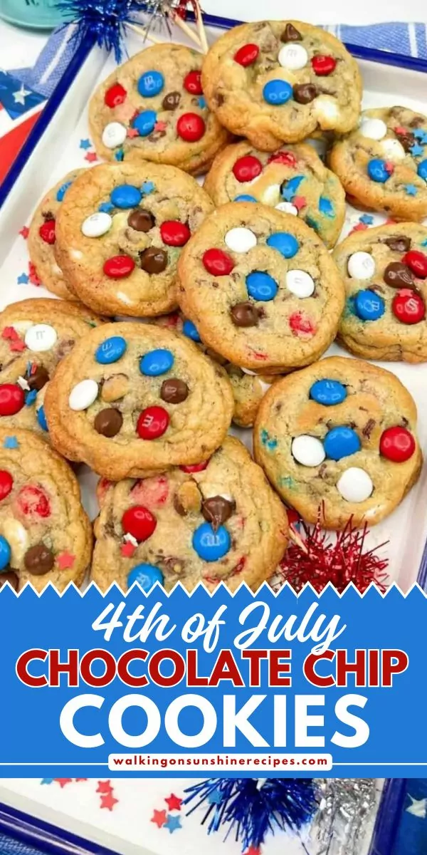 Patriotic Chocolate Chip Cookies.