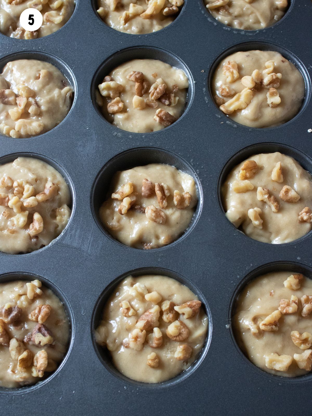 add batter to muffin pan